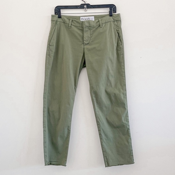 Frank & Eileen Wicklow Italian Performance Twill Chino Pants Green 6 - Picture 2 of 8